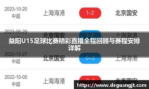 益阳U15足球比赛精彩直播全程回顾与赛程安排详解